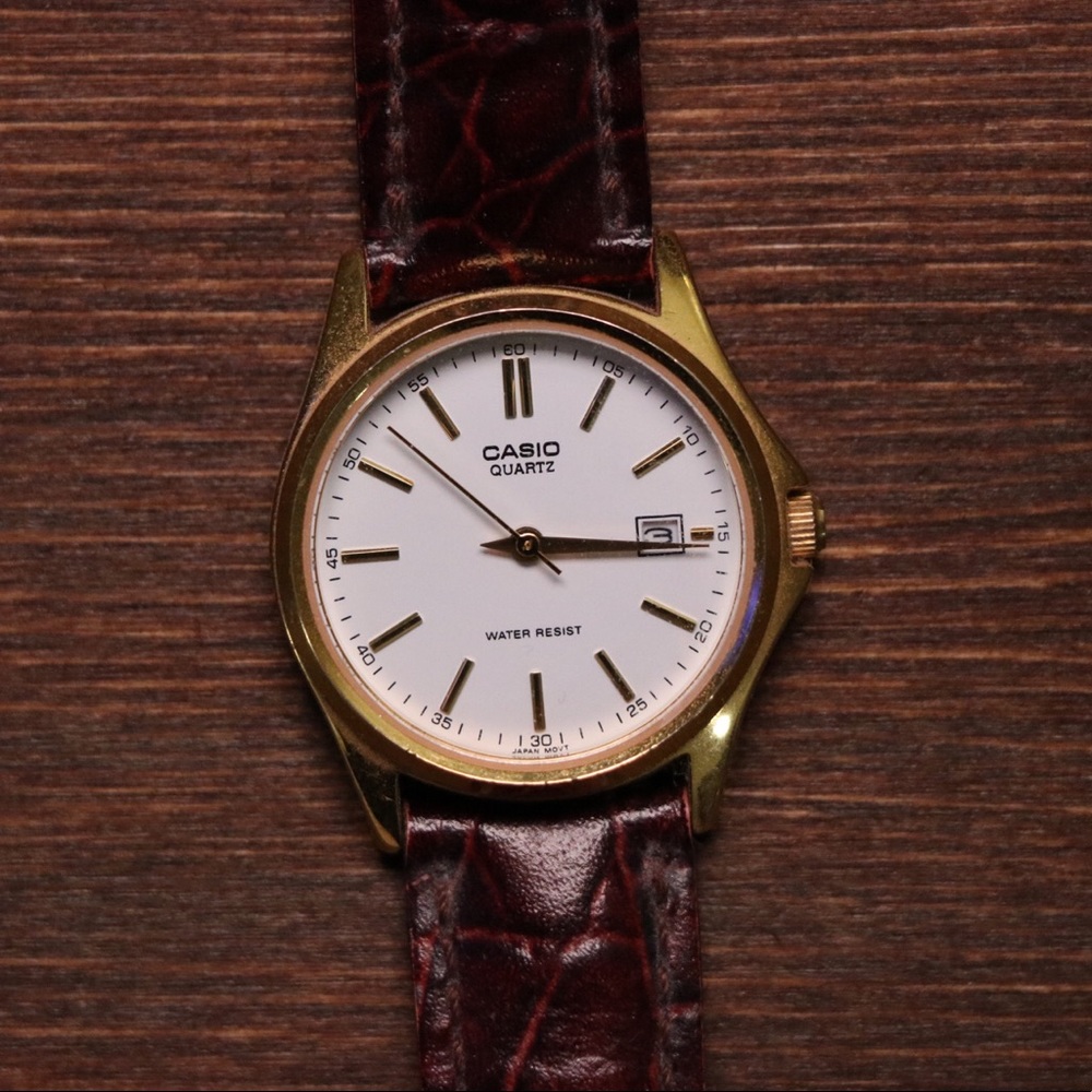 Casio Quartz Leather Watch from Urban Outfitters